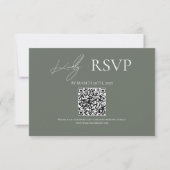 Là où Forever commence Sage Wedding Cartes RSVP (Devant)