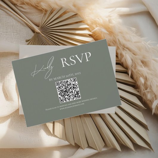 Là où Forever commence Sage Wedding Cartes RSVP