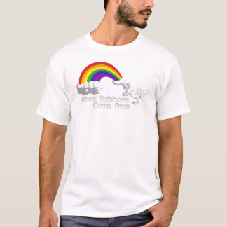 Là où les arcs-en-ciel viennent des T-shirts