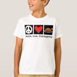 La paix, amour, thanksgiving badine le T-shirt de