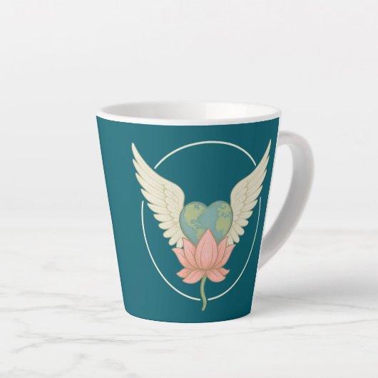 La Paix Commence Avec Moi Latte Mug (Angle droit)