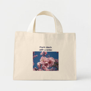 La paix commence avec un sourire ! Sac cabas Fleur