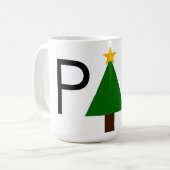 La paix de Noël - Mug d'arbre vert (Devant gauche)