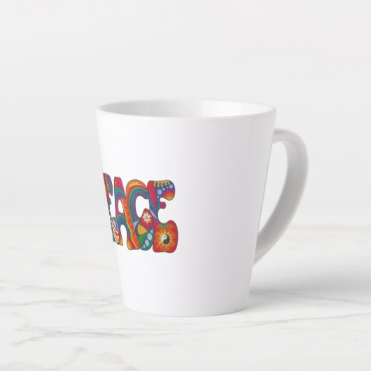 La paix latte Mug (Angle droit)