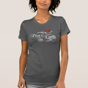 La Paix sur Terre à Noël mignonne T-shirt féminin