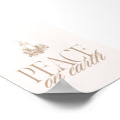 La paix sur Terre Bougie neutre Affiche de Noël (Coin)