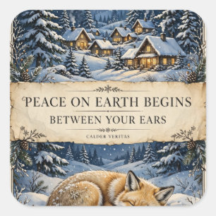 La paix sur Terre commence — Autocollant de Noël