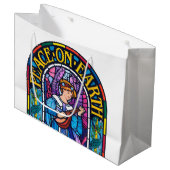 La paix sur Terre Grand sac cadeau Pré-Raphaelite (Devant Angle)