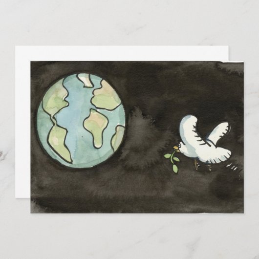 La paix sur Terre Invitation (Devant / Derrière)