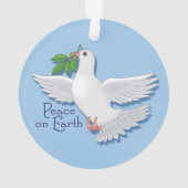 La Paix Sur Terre La Colombe De Noël Avec Une Bran (dos)