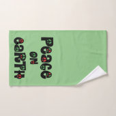 La Paix sur Terre Noël (Serviette à main)