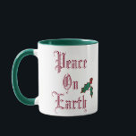 La Paix Sur Terre Vintage Christmas Mug<br><div class="desc">Le design est d'art original.</div>