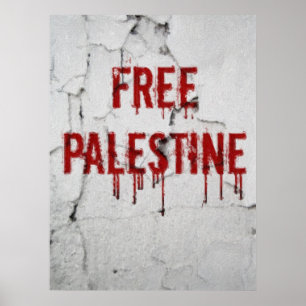 La Palestine libre - affiche peinte