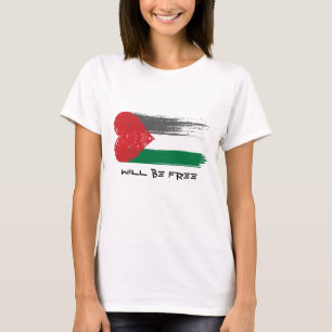 La Palestine sera libre T-shirt - Coeur Drapeau De