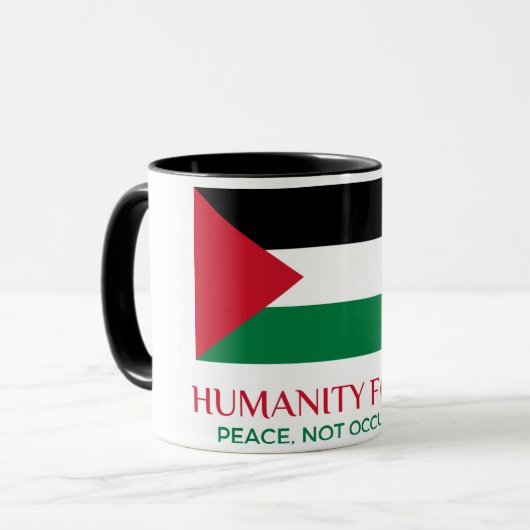 La Palestine soutient Combo Mug (Devant gauche)