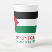 La Palestine soutient Latte Mug (Devant)