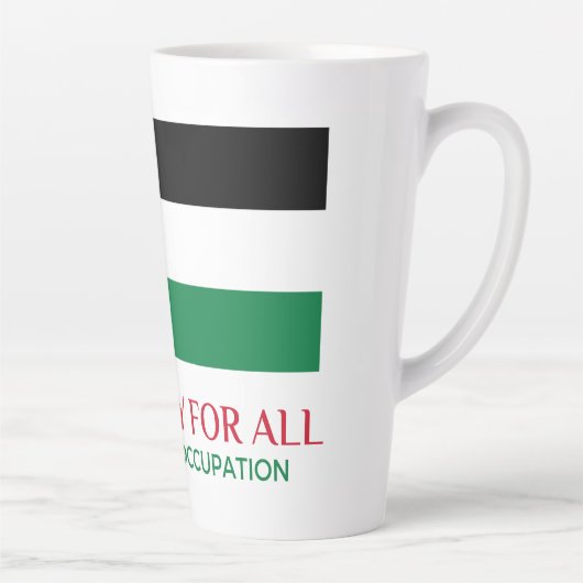La Palestine soutient Latte Mug (Droite)