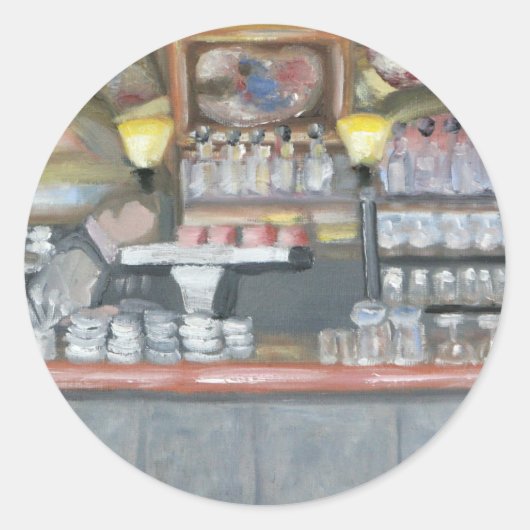 La Palette Cafe Ronde Sticker (Voorkant)