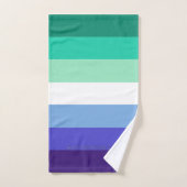 La palette de drapeau des hommes gays trans-inclus (Serviette à main)