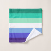 La palette de drapeau des hommes gays trans-inclus (Gant de toilette)