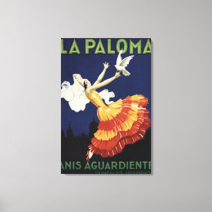 La Paloma - Bevordering van het dienstrooster Anis Canvas Afdruk