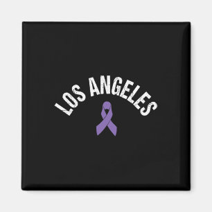 LA Pancreaskanker LA Los Angeles Awareness Purp Magneet