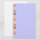 La papeterie de Valentine de sucrerie de coeurs de (Devant / Derrière)