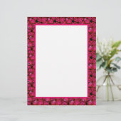 La papeterie frontalière Fuchsia Hibiscus à Custom (Debout devant)