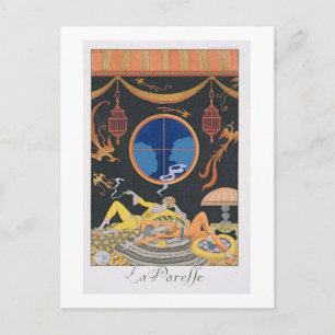 La Paresse, 1924 (pochoir print) Briefkaart