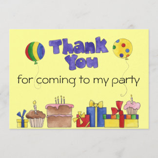 La partie d'anniversaire de enfant que le Merci