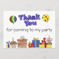La partie d'anniversaire de enfant que le Merci