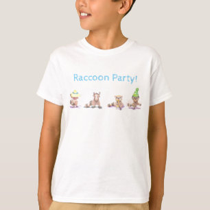 La partie de raton laveur badine le T-shirt