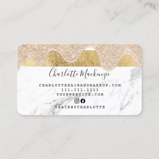 La parties scintillant en or filé de carte de créd (Dos)