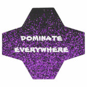 La Parties scintillant violette sur le noir domine (Plat)