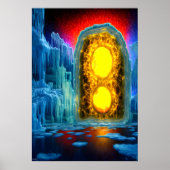 La passerelle vers l'autre côté | AI Art Poster (Devant)