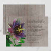 La passion rustique fleurit des invitations de (Devant / Derrière)