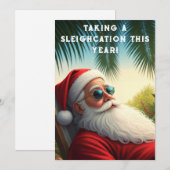 La pause déjeuner du Père Noël – Carte de vœux hum (Devant / Derrière)