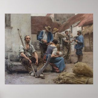 La Paye des Moissonneurs – Lhermitte, 1882 Poster