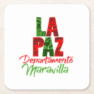 La Paz afdelingswonder Vierkante Kartonnen Onderzetter