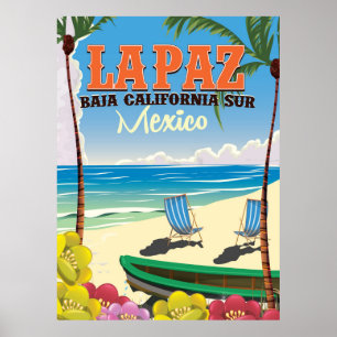 La Paz Baja California Sur Mexico poster de voyage