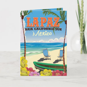 La Paz Baja California Sur Mexico reisposter Feestdagen Kaart