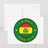 La Paz Bolivia Briefkaart (Voorkant / Achterkant)