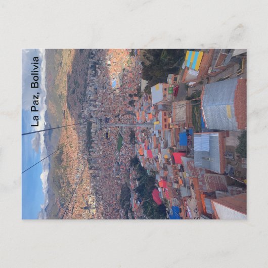 La Paz, Bolivia Briefkaart (Voorkant)
