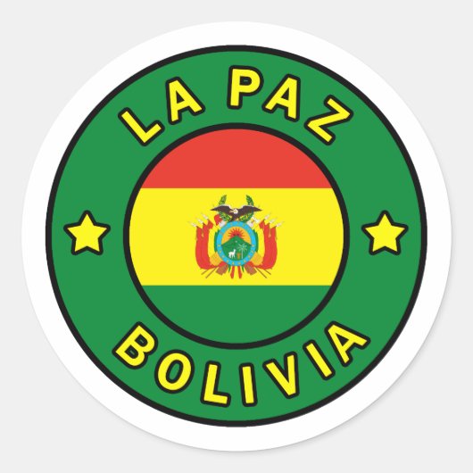 La Paz Bolivia Ronde Sticker (Voorkant)