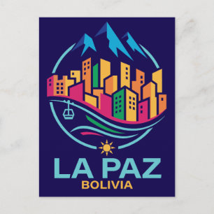 La Paz Bolivia Zuid-Amerika Briefkaart