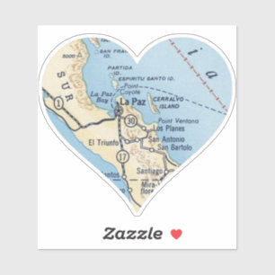 La Paz MX kaart Sticker