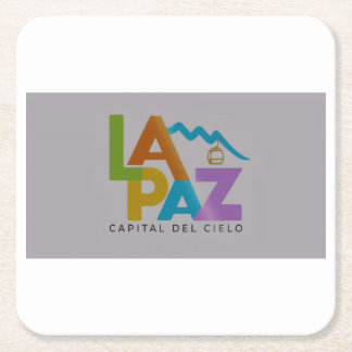 La Paz stad van de hemel Vierkante Kartonnen Onderzetter