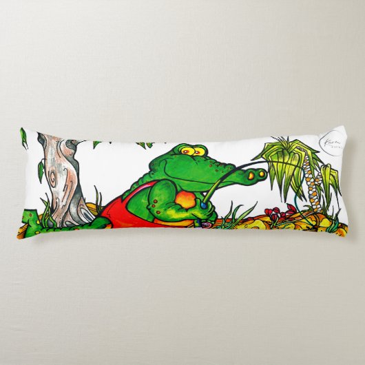 La pêche au crocodile | Coussin corporel 51 cm x 1 (Devant)