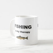 La pêche est ma thérapie, tasse de café drôle de (Devant gauche)