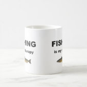 La pêche est ma thérapie, tasse de café drôle de (Centre)